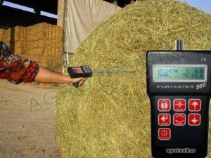 Medidores de humedad y temperatura en forraje