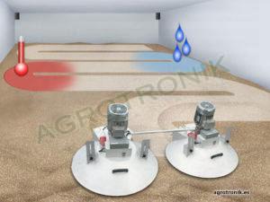 Conservación del grano: control de temperatura y humedad en grano almacenado